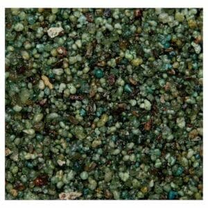 Eine Nahaufnahme eines grünen und blauen Kieses mit Weihrauch Gedda Patchouli.