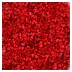 Eine Nahaufnahme eines herzförmigen Weihrauch Red Rose Glitzers.