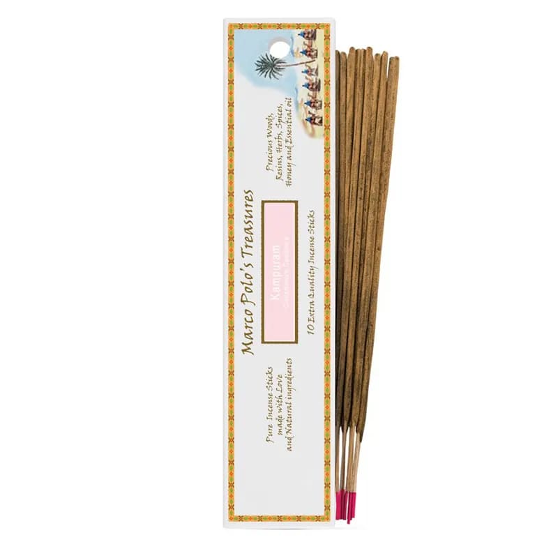 Ein Räucherstäbchen mit einer rosa Blume darauf.