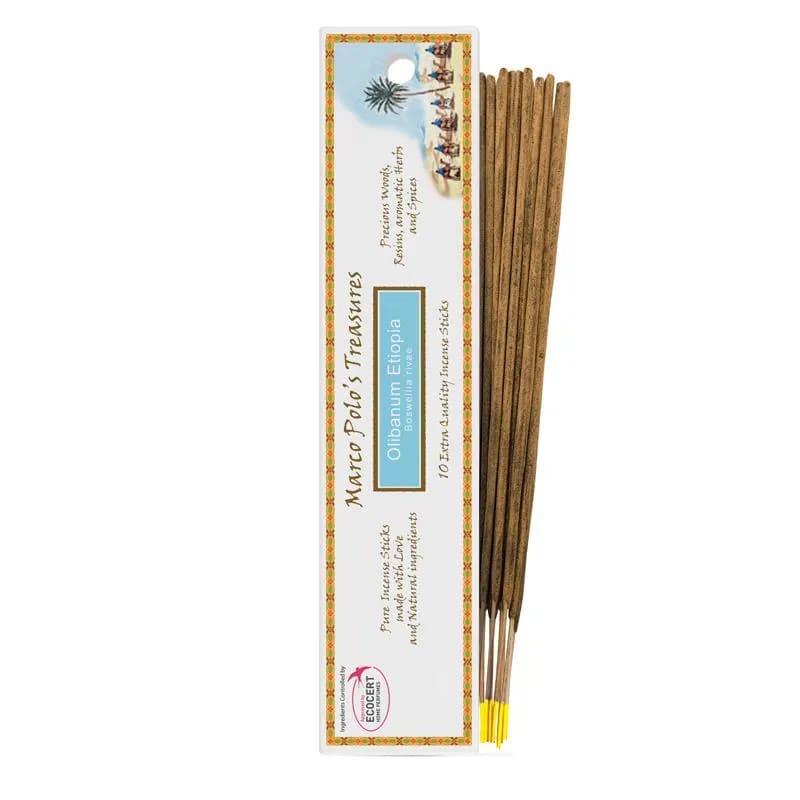 Eine Packung Räucherstäbchen auf weißem Hintergrund.