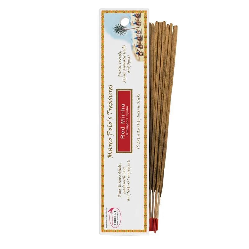 Eine Packung Räucherstäbchen auf weißem Hintergrund.