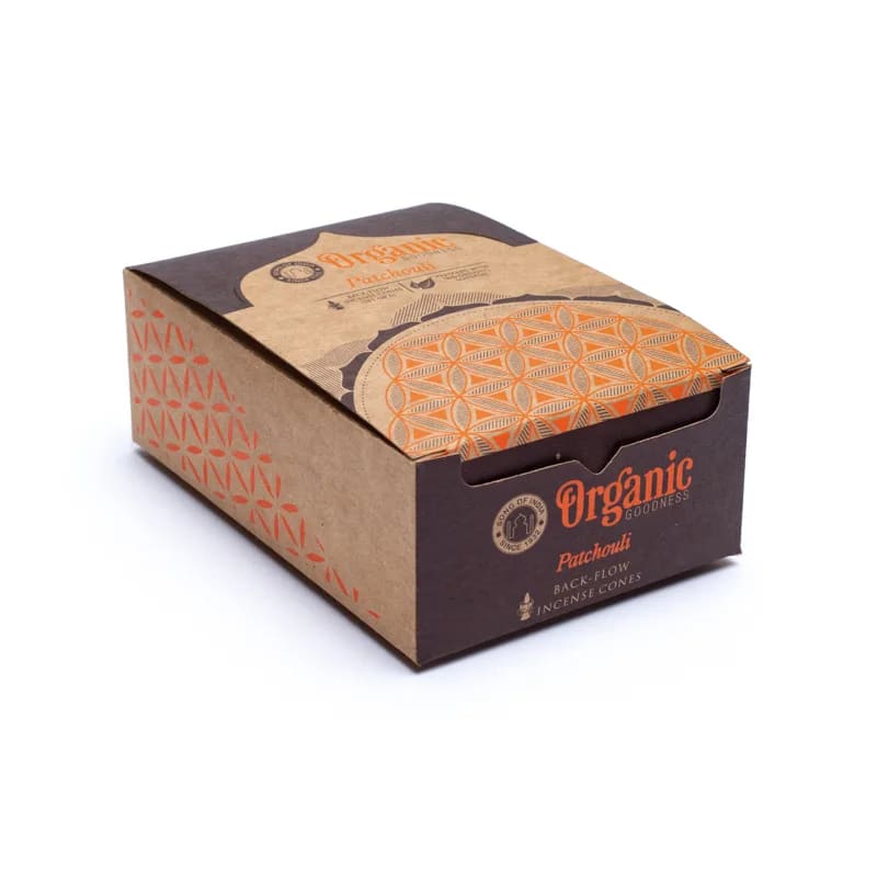 Eine Schachtel Bio-Kekse auf weißem Hintergrund.